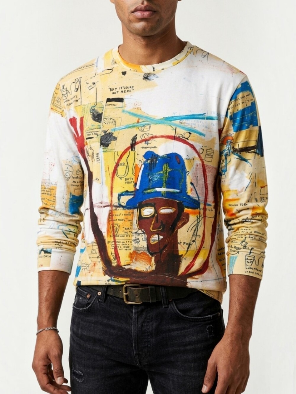 Rome Pays Off x Jean-Michel Basquiat Toxic AOP Graphic Long Sleeve Shirt M